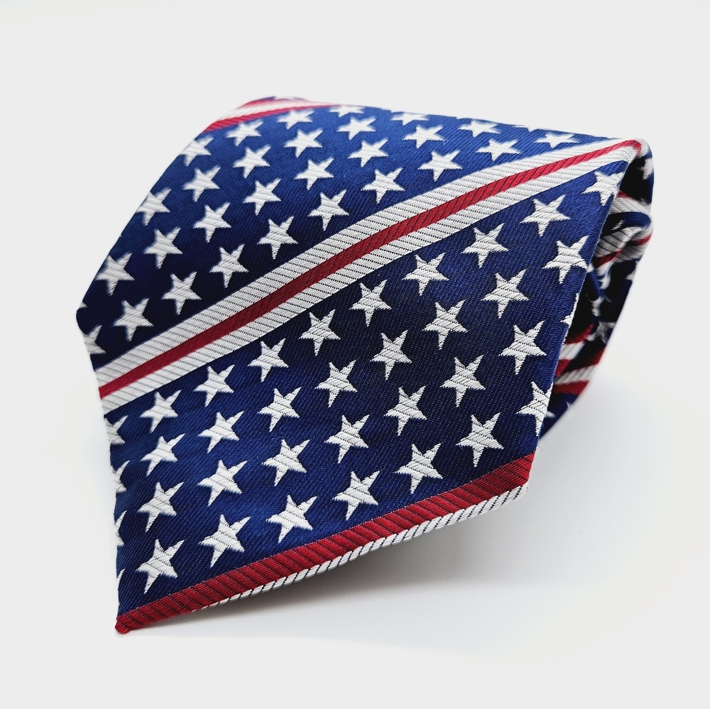 MARA | 100% silk stars & stripes neck tie